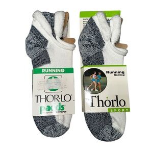 Vintage Thorlo Running Socks J-13 Rolltop Unisex Men 8.5-13 Women 11-12 (2 Pair)